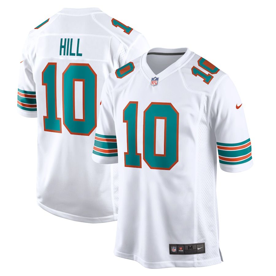 Men Miami Dolphins #10 Tyreek Hill Nike White Alternate Game NFL Jersey->miami dolphins->NFL Jersey